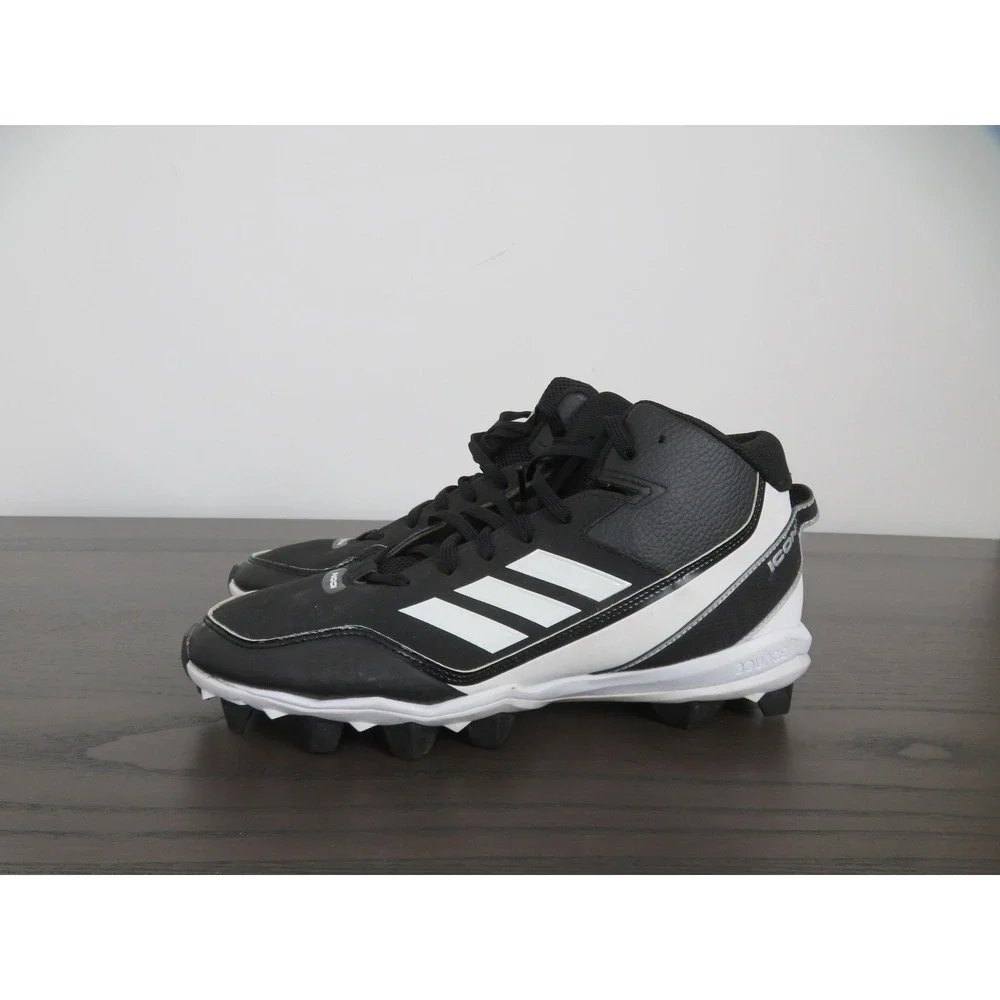 Adidas Icon 7 Mid MD Baseball Cleats Mens 9.5 Black Baseball Cleats S23922